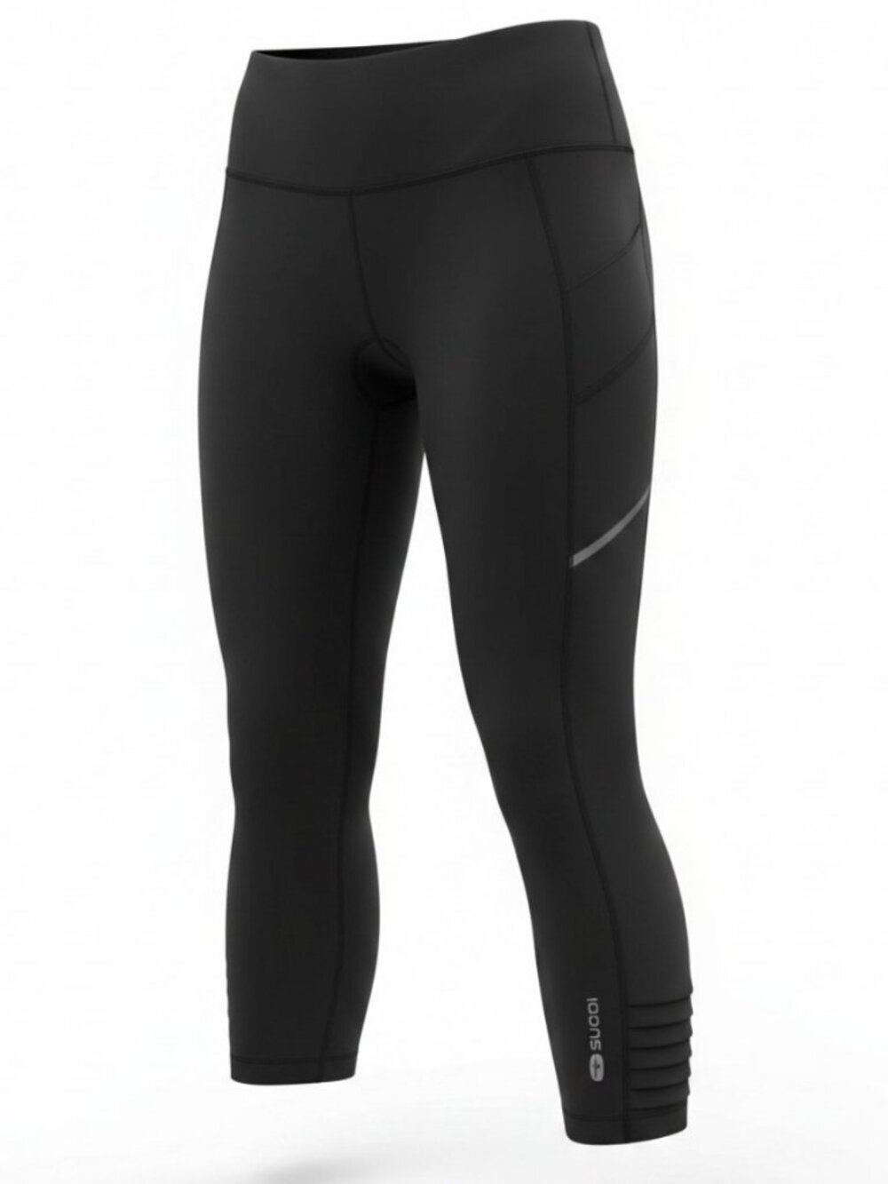 SUGOI women's ignite running capri leggins black with prints small